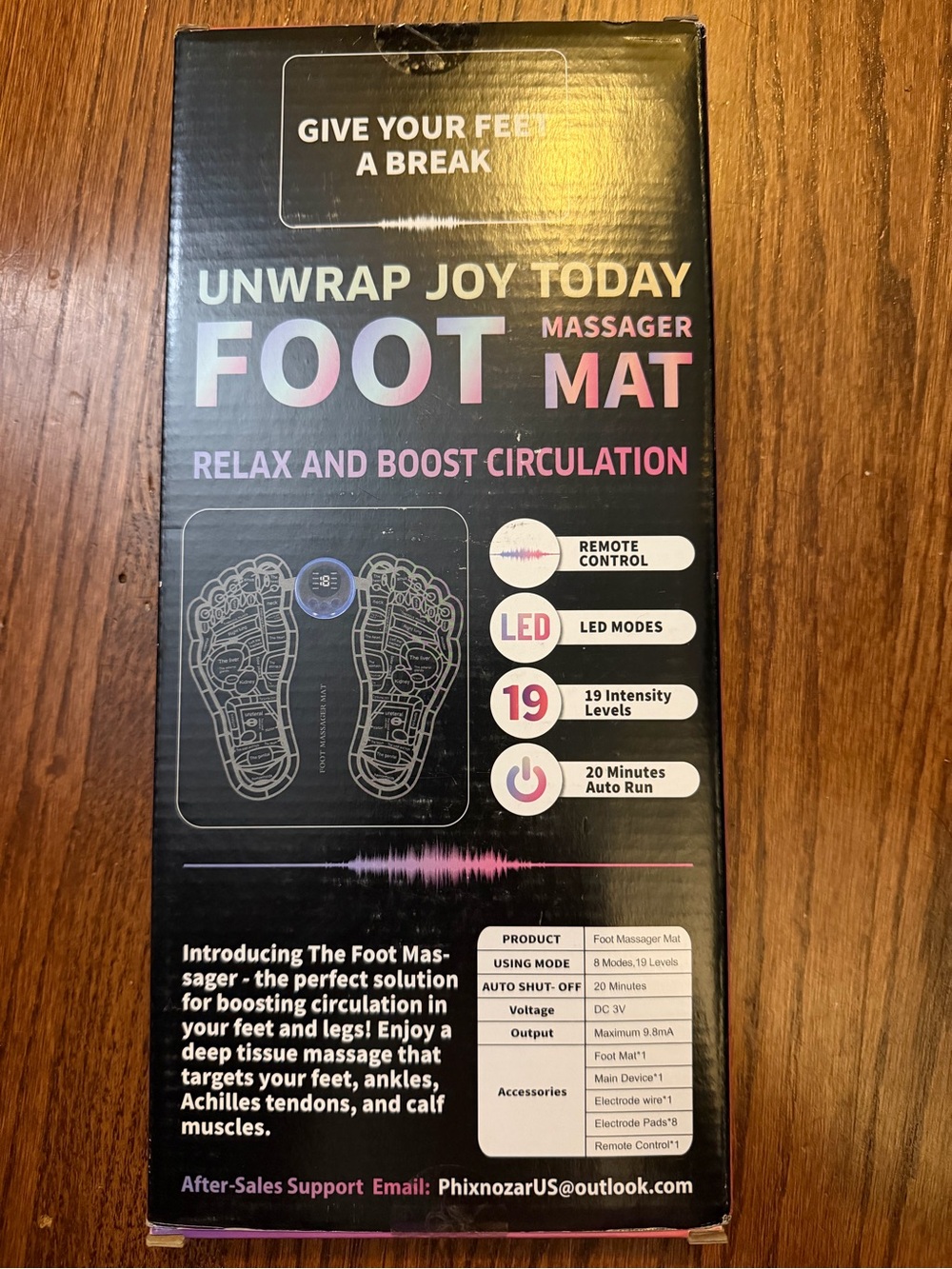 Foot Massager Mat – Black Relaxation Foot Mat NWT